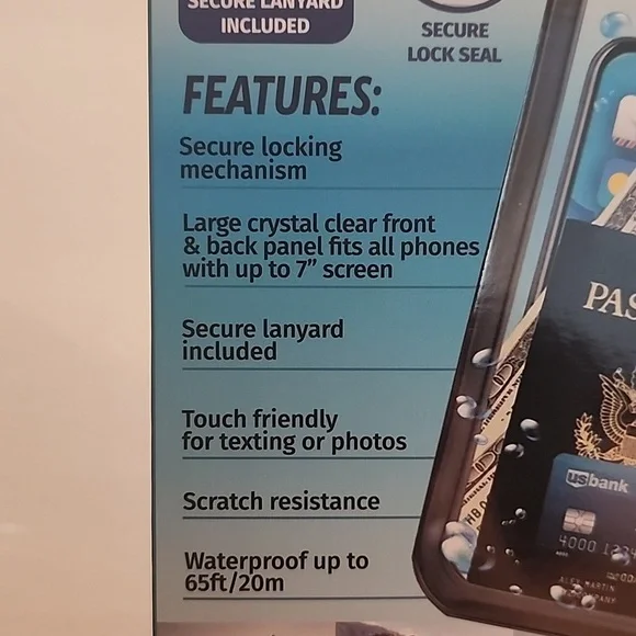 Waterproof Phone Sport Case - White and Black - Picture 3 of 4